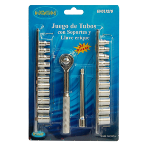 juego llave tubo y criquet x 21 piezas